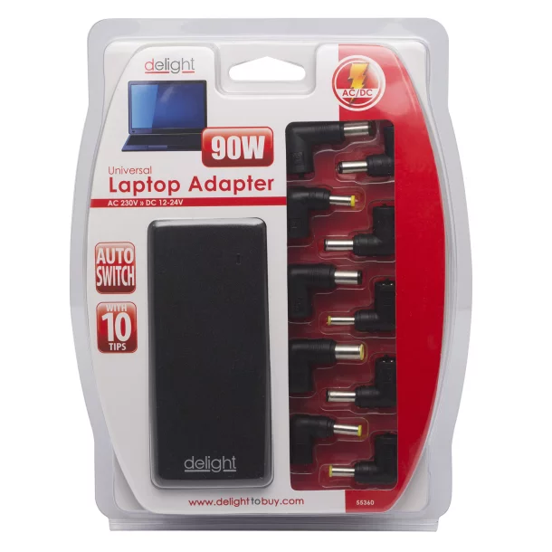 Univerzális laptop/notebook töltő adapter tápkábellel