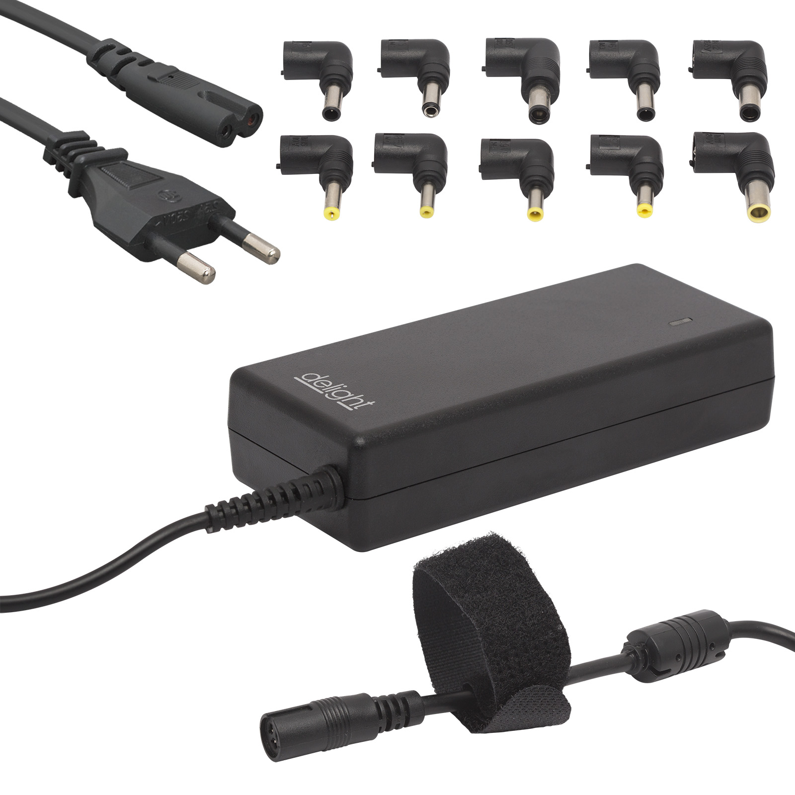 Universal laptop/notebook adapter with power cable thumb