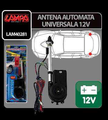 Lampa Univerzális automata motoros antenna, 12V - Újra csomagolt termék thumb
