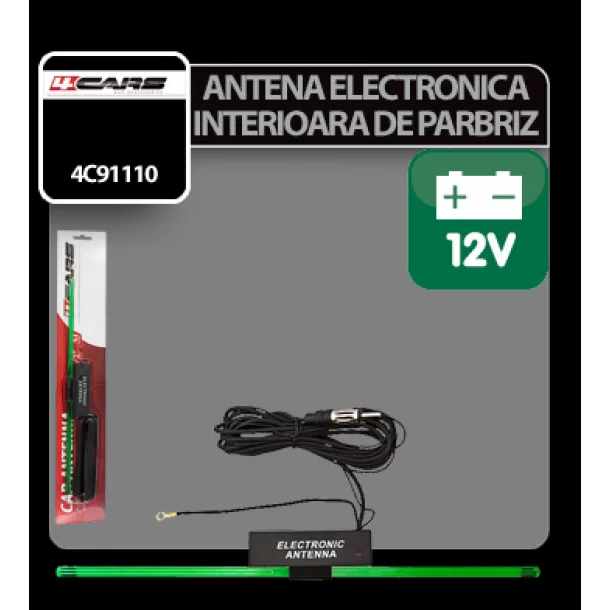 Antena electronica interioara de parbriz 4Cars 12V