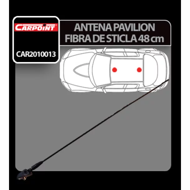 Antena pavilion fibra de sticla Carpoint - 48cm