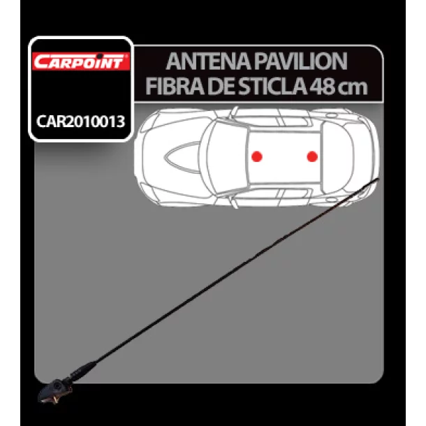 Üvegszálas tetőantenna Carpoint - 48 cm