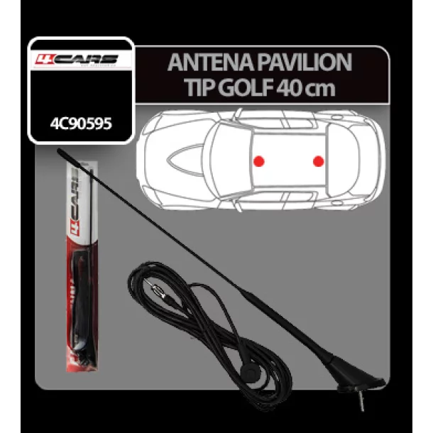 4Cars Golf type roof mount antenna - 40 cm