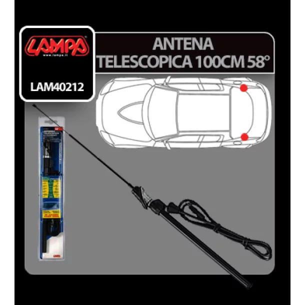 Antena telescopica Lampa - 100cm - 58°
