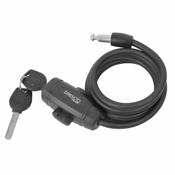 Anti-theft spiral cable with mounting bracket - Ø8mm - 150cm