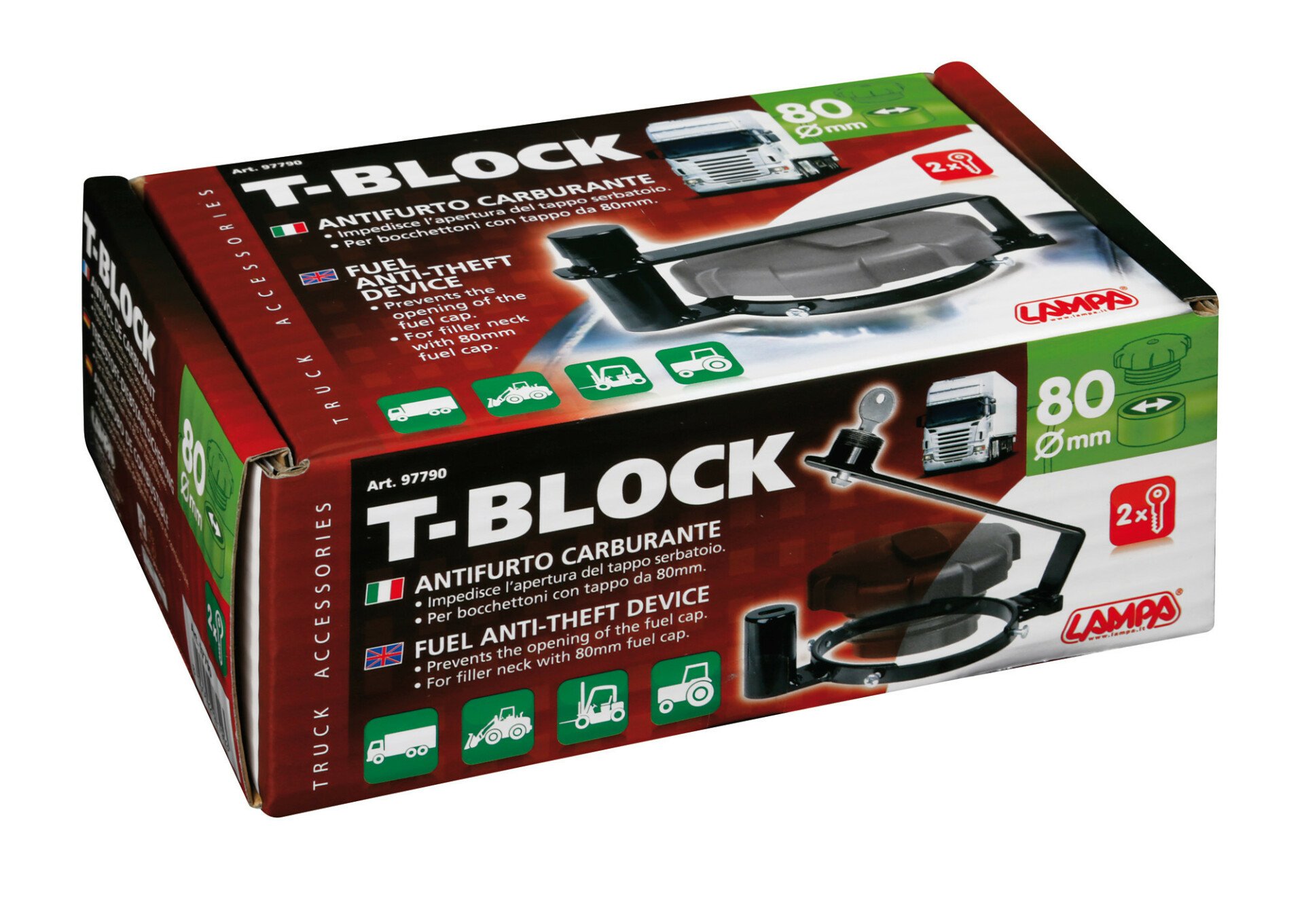 T-Block Üzemanyag lopásgátló kamionoknak - Ø 80 mm thumb