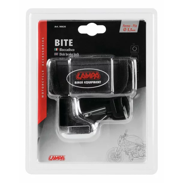 Bite motorkerékpár lopásgátló féktárcsa-zárral - Rögzítőcsap Ø5,5mm