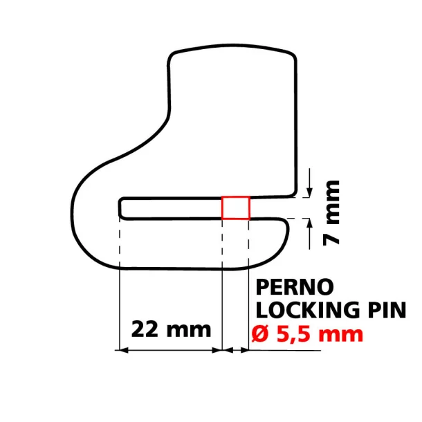 Bite, disk brake lock - Pin Ø 5,5 mm