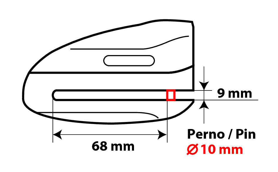 Jaw-XL, disk brake lock - Pin Ø 10 mm thumb