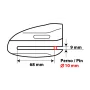 Jaw-XL motorkerékpár lopásgátló féktárcsa-zárral - Rögzítőcsap Ø10mm