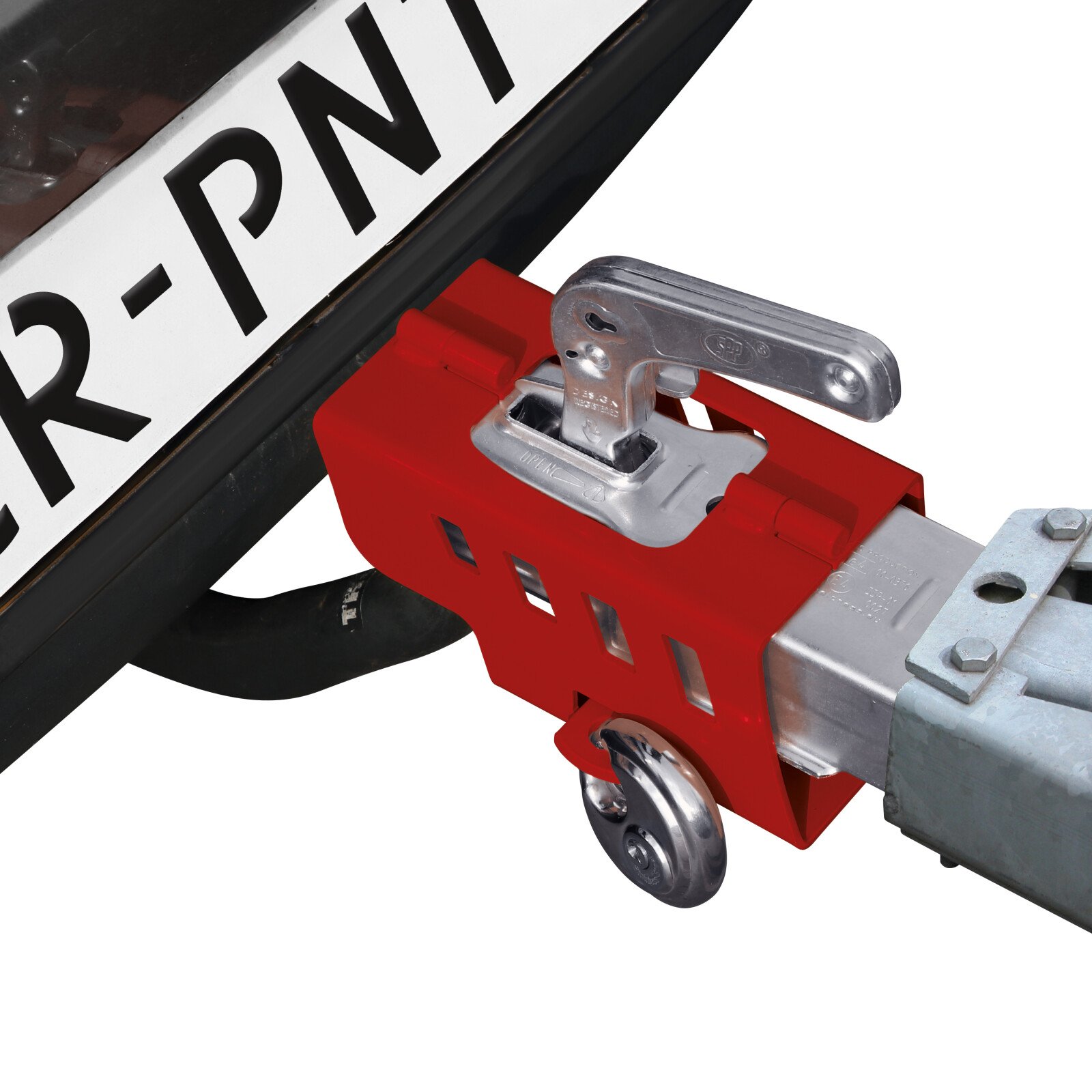 Carpoint Hitch Lock foldable with padlock thumb
