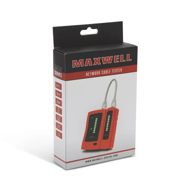 Aparat de testare pentru cabluri RJ11, RJ12, RJ45 Maxwell Digital