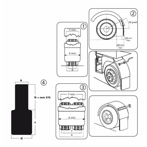 Pair of approved truck mudguards - 50x86 cm