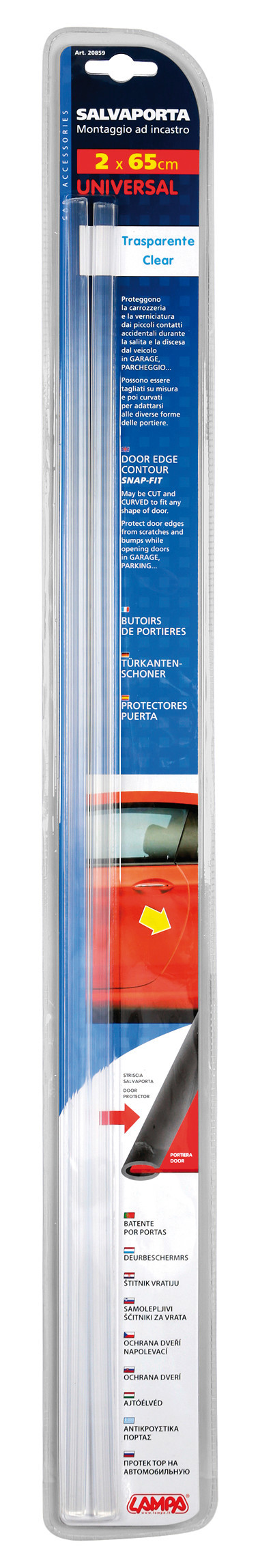 Contour door edge protector 2pcs - Clear thumb