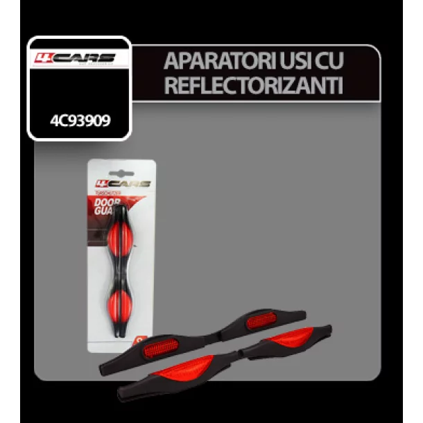 Aparatori usi cu reflectorizant - 2buc - Rosu