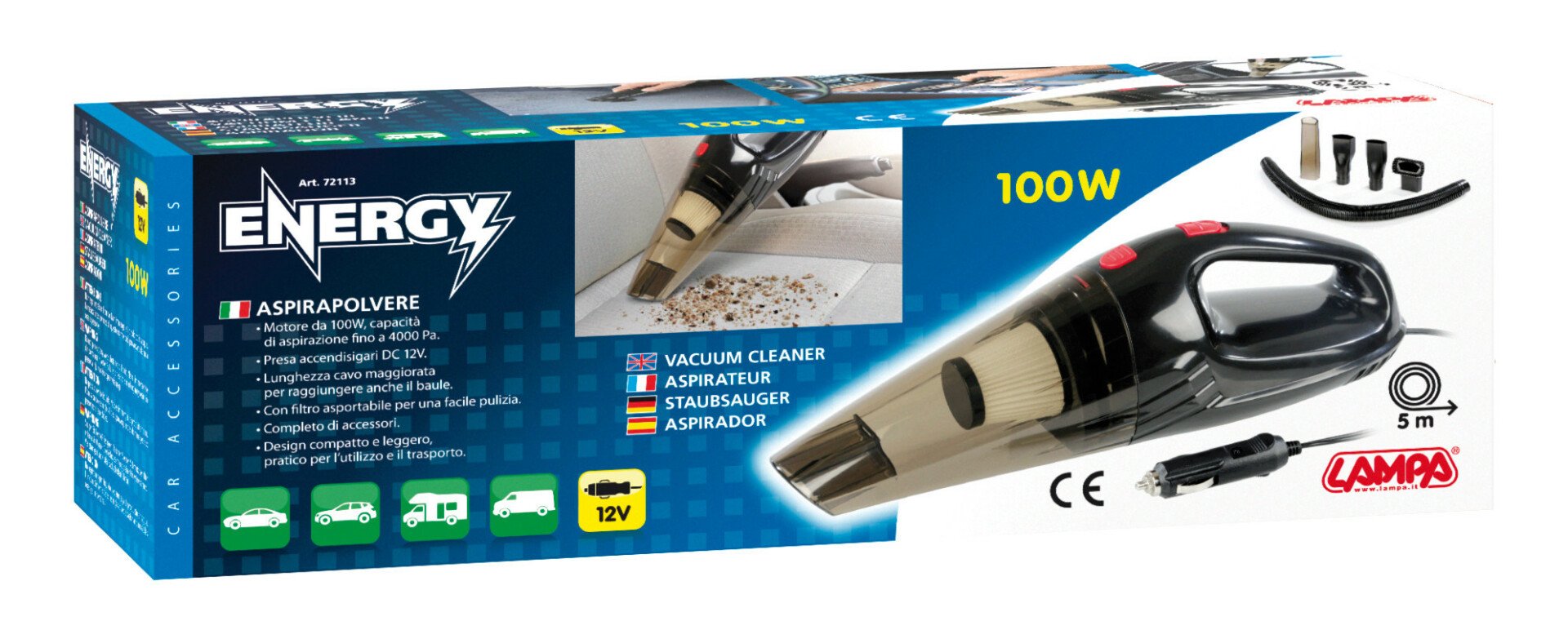 Energy, vacuum cleaner - 12V - 100W thumb