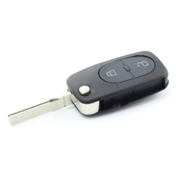 Audi - carcasă cheie tip briceag cu 2+1 butoane (1 buton de panică) și baterie 1616 - CARGUARD