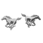 3D  sticker chrome 2 Horses