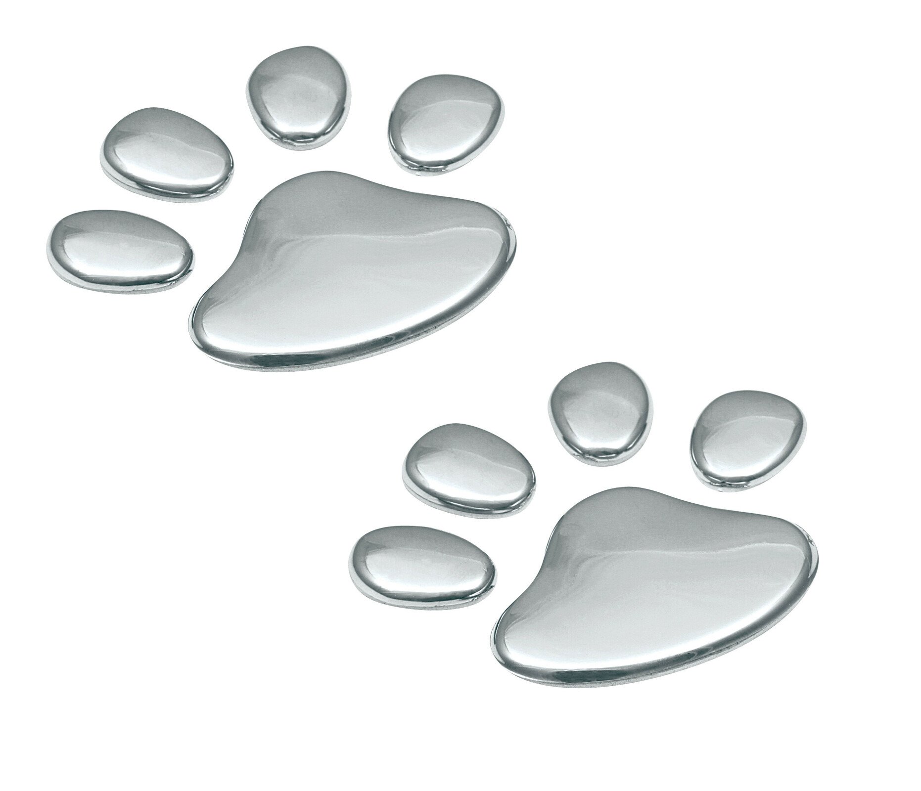 Chromed 3D emblem - Bear paw thumb