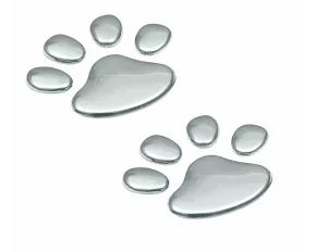 Chromed 3D emblem - Bear paw