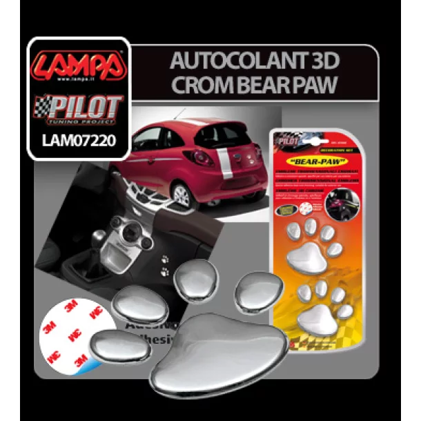 Autocolant 3D crom Bear paw