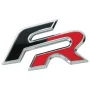 Chromed 3D emblem, bicolour - FR