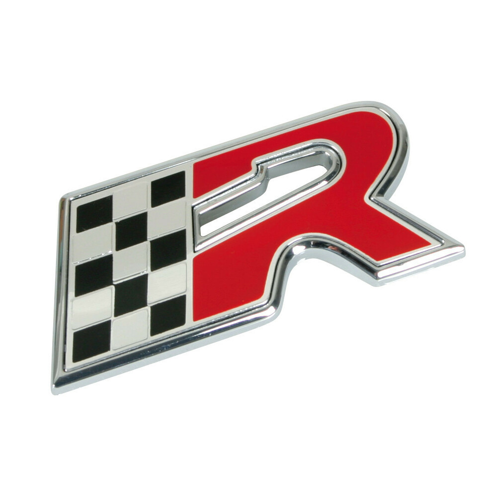 Chromed 3D emblem, bicolour - R-Flag thumb