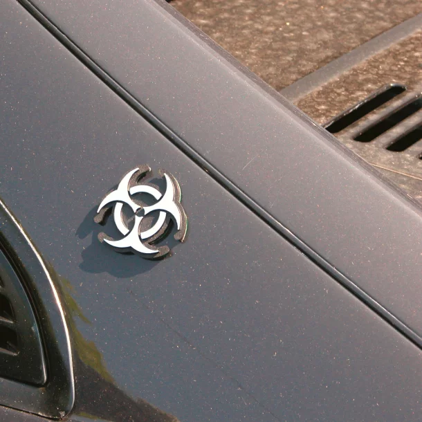 Carpoint Chromed 3D emblem - Bio Hazard