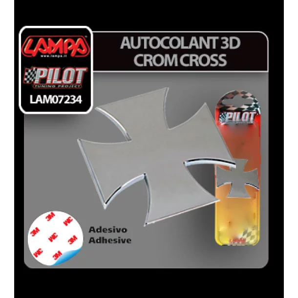Chromed 3D emblem - Cross