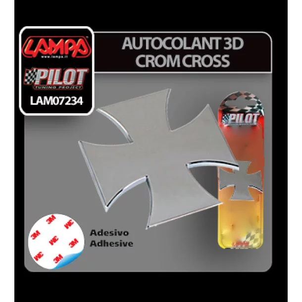 Autocolant 3D crom Cross