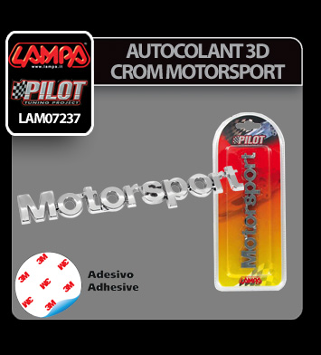 Autocolant 3D crom Motorsport thumb