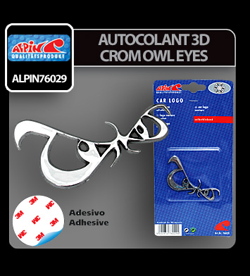 Autocolant 3D crom Owl Eyes thumb