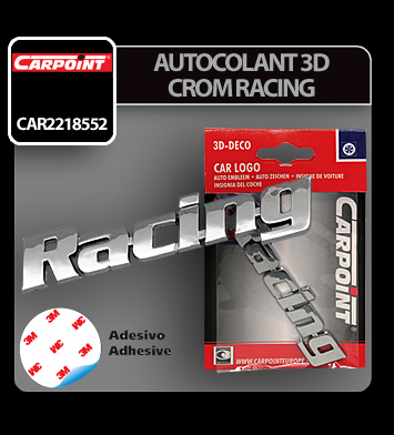 Autocolant 3D crom Racing Carpoint thumb