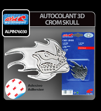 Autocolant 3D crom Skull thumb