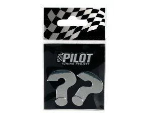 Autocolant 3D crom Type-3 (28mm) simbol - " ? ? "