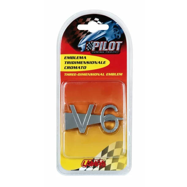 Autocolant 3D crom V6