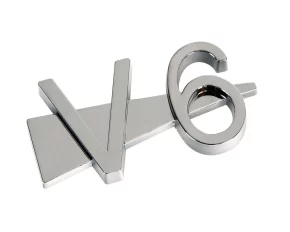 Autocolant 3D crom V6