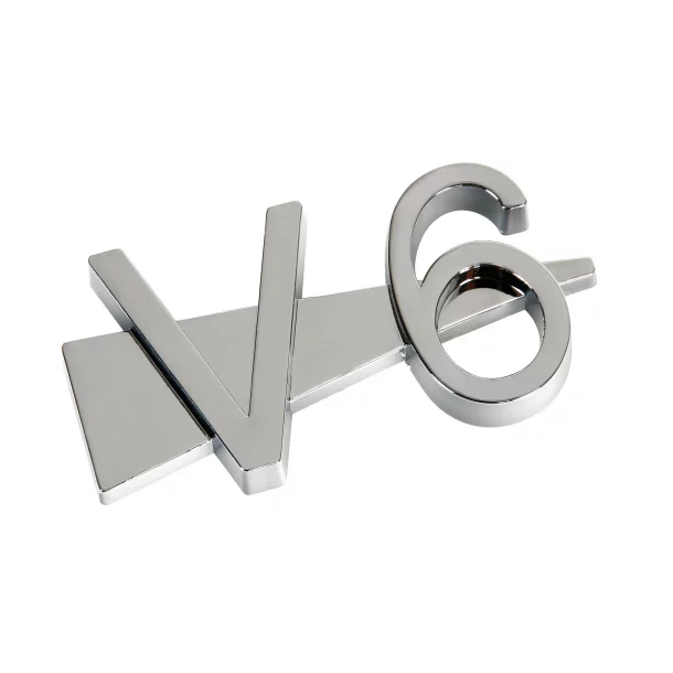 Chromed 3D emblem - V6