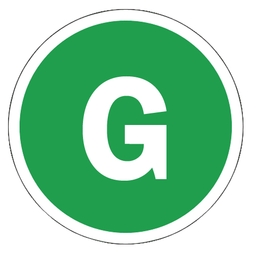 Truck sticker letter G - Ø18cm thumb
