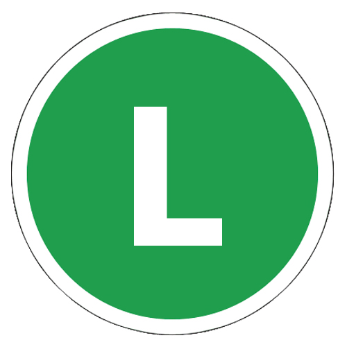 Truck sticker letter L - Ø18cm thumb
