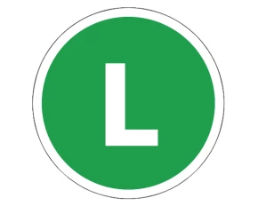 Truck sticker letter L - Ø18cm