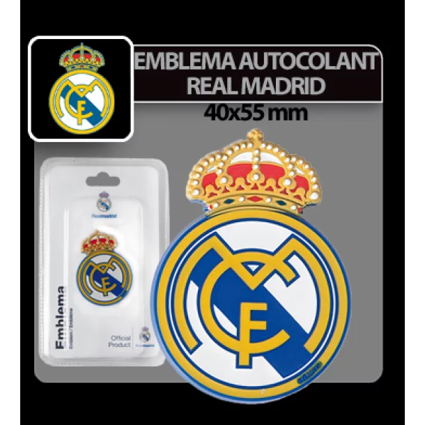Autocolant emblema Real Madrid 40x55mm