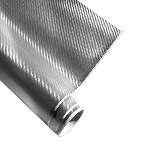 Autocolant folie fibra de carbon 3D, 100x150cm - Carbon/Argintiu thumb