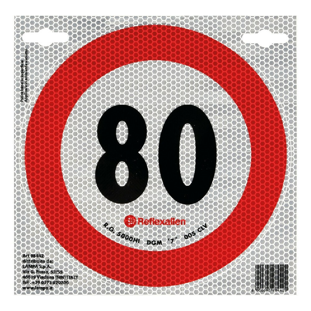 Speed limit sign - 80 Km/h thumb