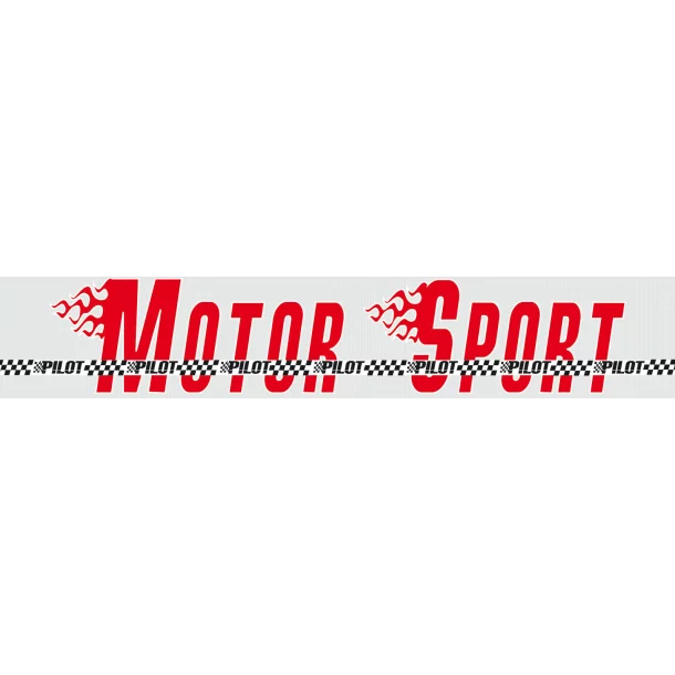 Sun visor sticker Motor Sport 130x24cm -  Fluorescent