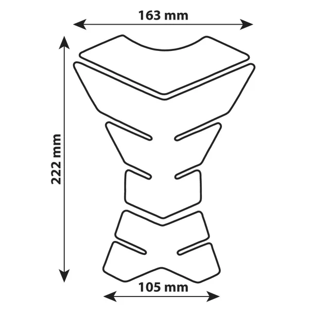 Pro-Tank X3 motorkerékpár tank-védő matrica - Karbon