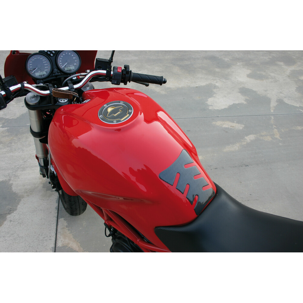 Autocolant protector pentru buson rezervor motocicleta, Carbon, Ducati, 5 gauri thumb