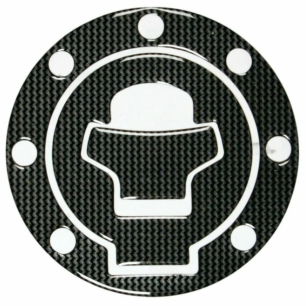 Autocolant protector pentru buson rezervor motocicleta, Carbon, Suzuki, 7 gauri