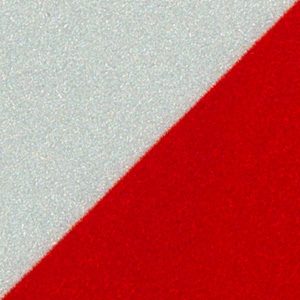 Sticker Reflective stripes 2pcs - Red/White - 5x30cm thumb