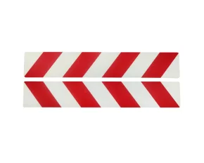 Sticker Reflective stripes 2pcs - Red/White - 5x30cm